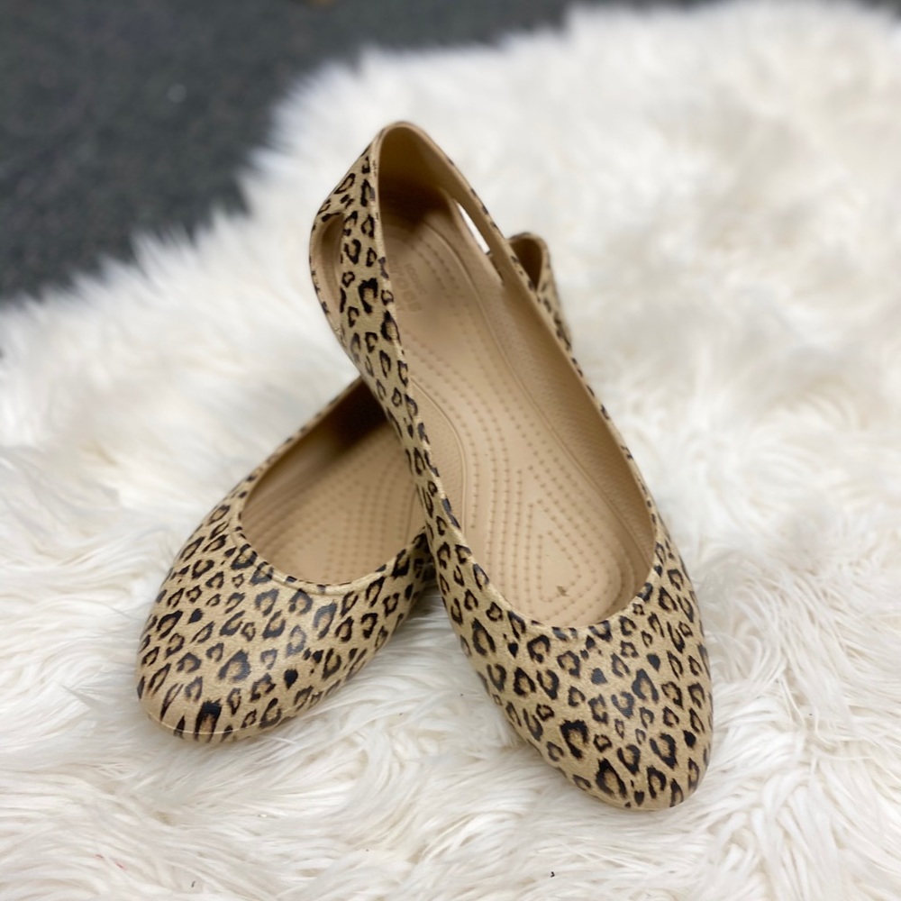 Cheetah Crocs size 7W